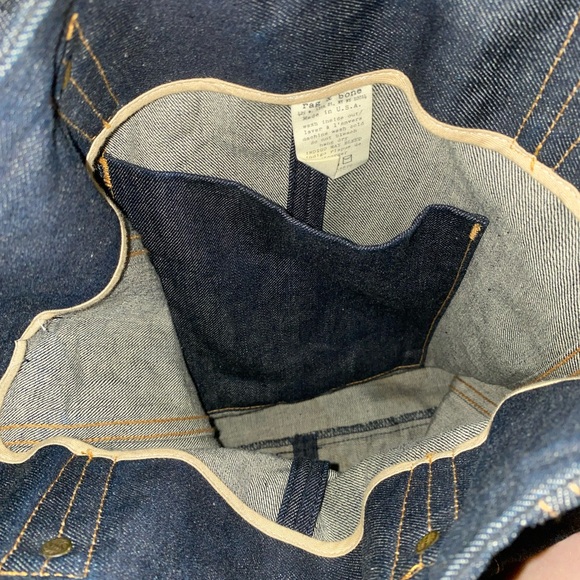 DARK DENIM RAG AND BONE INDIGO TOTE BAG - Picture 5 of 7